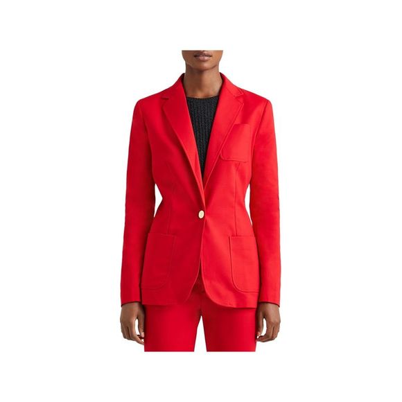 MICHAEL KORS COLLECTION Womens Black Sequined Pocketed Single Breasted Lined Wear To Work Blazer Jacket main image 0